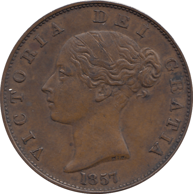 HALFPENNY 1857 ( AUNC ) - Cambridgeshire Coins