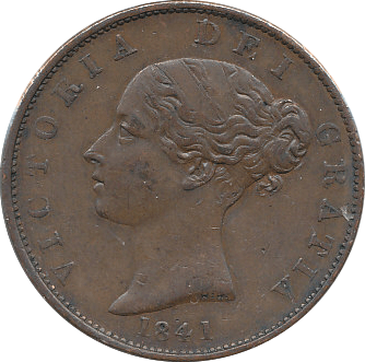 1841 HALFPENNY ( EF )