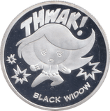 MARVEL SILVER PLATED BLACK WIDOW TOKEN ( PROOF ) - OTHER TOKENS - Cambridgeshire Coins
