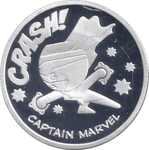 MARVEL SILVER PLATED CAPTAIN MARVEL TOKEN ( PROOF ) - OTHER TOKENS - Cambridgeshire Coins