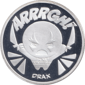 MARVEL SILVER PLATED DRAX TOKEN ( PROOF ) - OTHER TOKENS - Cambridgeshire Coins