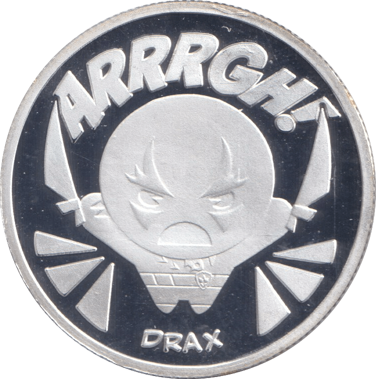 MARVEL SILVER PLATED DRAX TOKEN ( PROOF ) - OTHER TOKENS - Cambridgeshire Coins