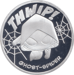 MARVEL SILVER PLATED GHOST - SPIDER TOKEN ( PROOF ) - OTHER TOKENS - Cambridgeshire Coins