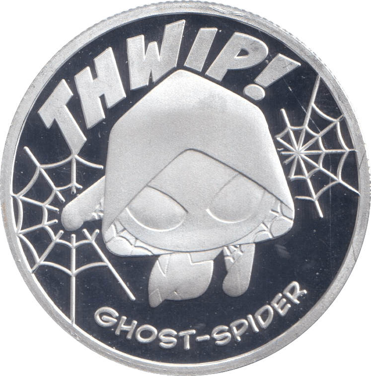 MARVEL SILVER PLATED GHOST - SPIDER TOKEN ( PROOF ) - OTHER TOKENS - Cambridgeshire Coins
