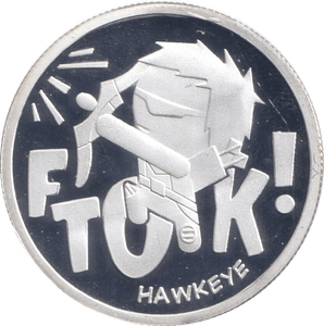 MARVEL SILVER PLATED HAWKEYE TOKEN ( PROOF ) - OTHER TOKENS - Cambridgeshire Coins