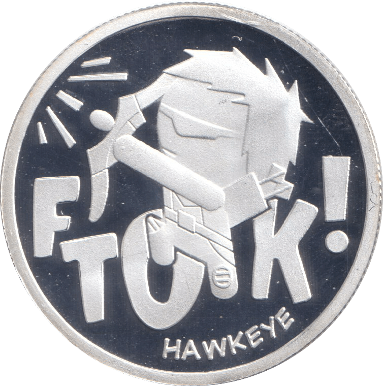 MARVEL SILVER PLATED HAWKEYE TOKEN ( PROOF ) - OTHER TOKENS - Cambridgeshire Coins