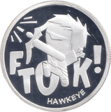 MARVEL SILVER PLATED HAWKEYE TOKEN ( PROOF ) - OTHER TOKENS - Cambridgeshire Coins