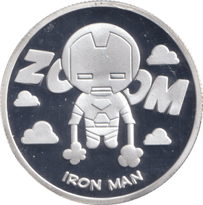 MARVEL SILVER PLATED IRON MAN TOKEN ( PROOF ) - OTHER TOKENS - Cambridgeshire Coins