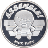 MARVEL SILVER PLATED NICK FURY TOKEN ( PROOF ) - OTHER TOKENS - Cambridgeshire Coins