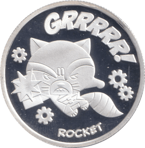 MARVEL SILVER PLATED ROCKET RACCOON TOKEN ( PROOF ) - OTHER TOKENS - Cambridgeshire Coins