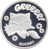 MARVEL SILVER PLATED ROCKET RACCOON TOKEN ( PROOF ) - OTHER TOKENS - Cambridgeshire Coins