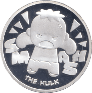 MARVEL SILVER PLATED THE HULK TOKEN ( PROOF ) - OTHER TOKENS - Cambridgeshire Coins