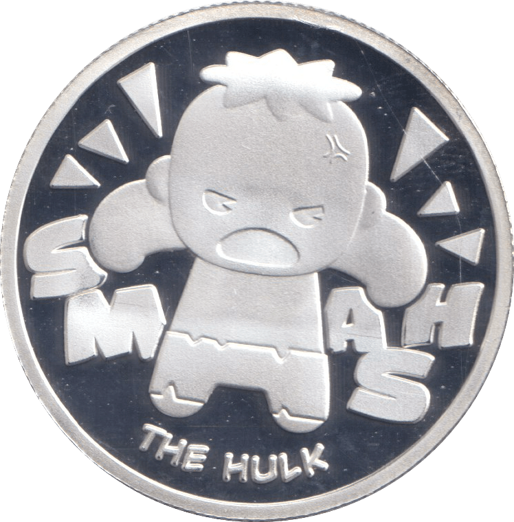 MARVEL SILVER PLATED THE HULK TOKEN ( PROOF ) - OTHER TOKENS - Cambridgeshire Coins
