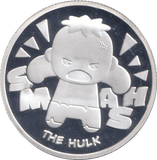 MARVEL SILVER PLATED THE HULK TOKEN ( PROOF ) - OTHER TOKENS - Cambridgeshire Coins