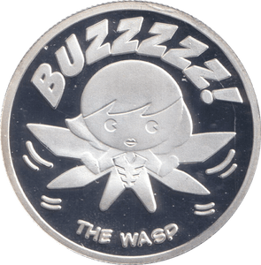 MARVEL SILVER PLATED THE WASP TOKEN ( PROOF ) - OTHER TOKENS - Cambridgeshire Coins