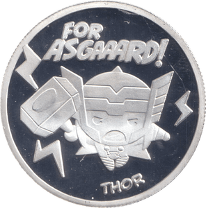 MARVEL SILVER PLATED THOR TOKEN ( PROOF ) - OTHER TOKENS - Cambridgeshire Coins