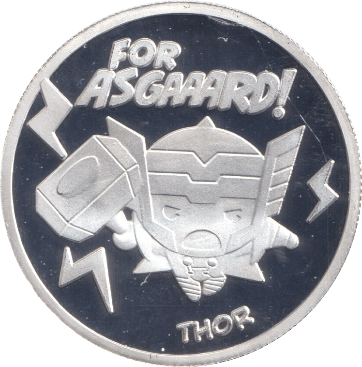 MARVEL SILVER PLATED THOR TOKEN ( PROOF ) - OTHER TOKENS - Cambridgeshire Coins