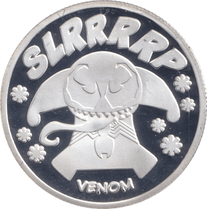 MARVEL SILVER PLATED VENOM TOKEN ( PROOF ) - OTHER TOKENS - Cambridgeshire Coins