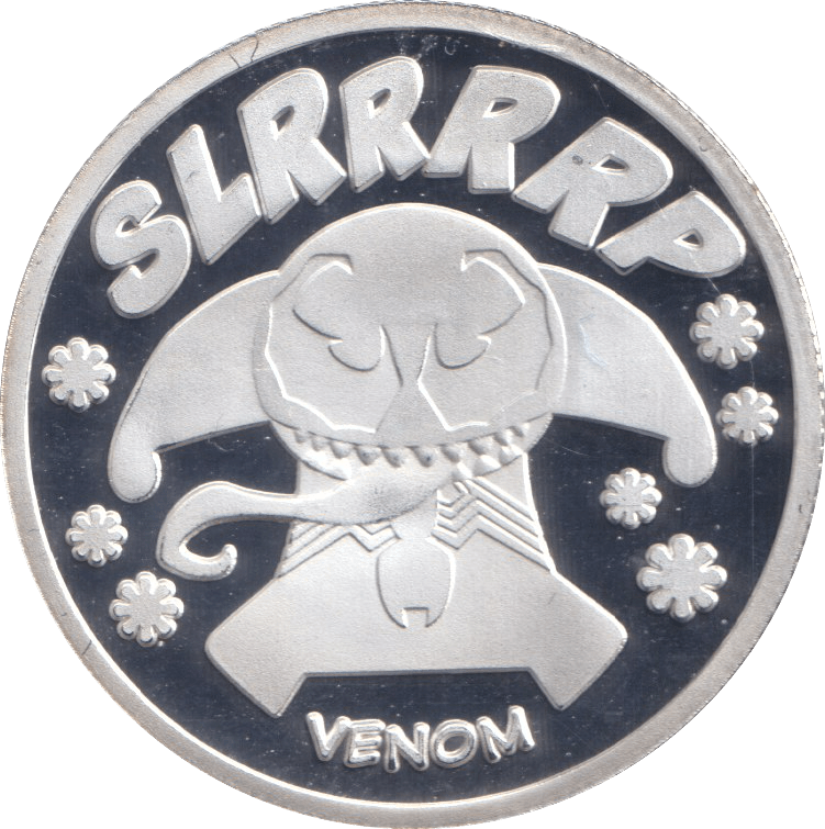 MARVEL SILVER PLATED VENOM TOKEN ( PROOF ) - OTHER TOKENS - Cambridgeshire Coins