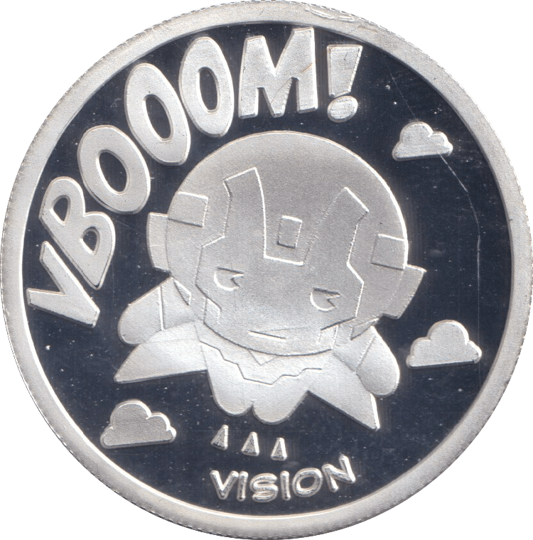 MARVEL SILVER PLATED VISION TOKEN ( PROOF ) - OTHER TOKENS - Cambridgeshire Coins