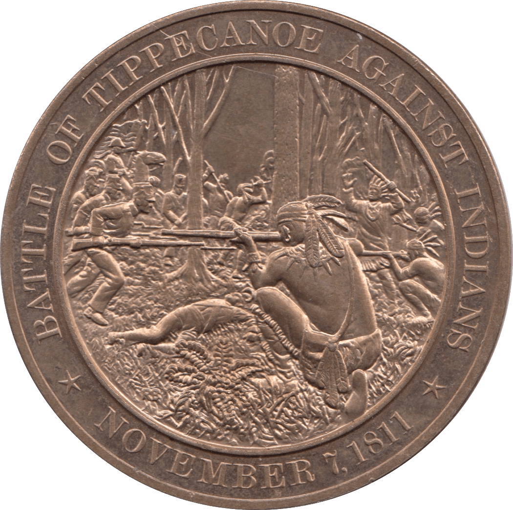 MEDALLION BATTLE OF TIPPECANOE AGAINST INDIANS - MEDALS & MEDALLIONS - Cambridgeshire Coins