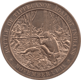 MEDALLION BATTLE OF TIPPECANOE AGAINST INDIANS - MEDALS & MEDALLIONS - Cambridgeshire Coins