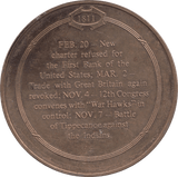 MEDALLION BATTLE OF TIPPECANOE AGAINST INDIANS - MEDALS & MEDALLIONS - Cambridgeshire Coins