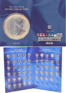 NEW 2025 UK £1 COIN HUNT ALBUM - Coin Album - Cambridgeshire Coins