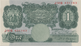 ONE POUND BANKNOTE BANK OF ENGLAND BEALE £1 - 117 - £1 BANKNOTE - Cambridgeshire Coins