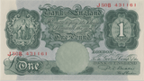ONE POUND BANKNOTE BANK OF ENGLAND BEALE £1 - 119 - £1 BANKNOTE - Cambridgeshire Coins