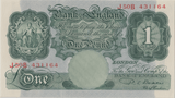 ONE POUND BANKNOTE BANK OF ENGLAND BEALE £1 - 122 - £1 BANKNOTE - Cambridgeshire Coins