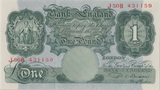 ONE POUND BANKNOTE BANK OF ENGLAND BEALE £1 - 124 - £1 BANKNOTE - Cambridgeshire Coins