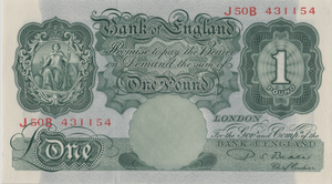 ONE POUND BANKNOTE BANK OF ENGLAND BEALE £1 - 126 - £1 BANKNOTE - Cambridgeshire Coins