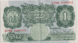 ONE POUND BANKNOTE BANK OF ENGLAND BEALE £1 - 148 - £1 BANKNOTE - Cambridgeshire Coins