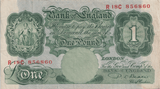 ONE POUND BANKNOTE BANK OF ENGLAND BEALE £1 - 163 - £1 BANKNOTE - Cambridgeshire Coins