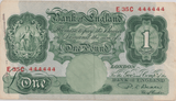 ONE POUND BANKNOTE BANK OF ENGLAND BEALE £1 - 166 - £1 BANKNOTE - Cambridgeshire Coins