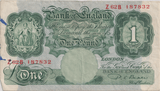 ONE POUND BANKNOTE BANK OF ENGLAND BEALE £1 - 168 - £1 BANKNOTE - Cambridgeshire Coins