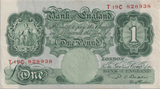 ONE POUND BANKNOTE BANK OF ENGLAND BEALE £1 - 173 - £1 BANKNOTE - Cambridgeshire Coins