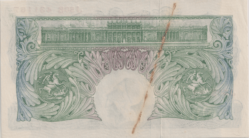 ONE POUND BANKNOTE BANK OF ENGLAND BEALE £1 - 176 - £1 BANKNOTE - Cambridgeshire Coins
