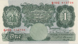 ONE POUND BANKNOTE BANK OF ENGLAND BEALE £1 - 45 - £1 BANKNOTE - Cambridgeshire Coins