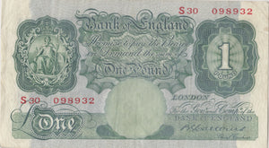 ONE POUND BANKNOTE BANK OF ENGLAND CATTERNS £1 - 116 - £1 BANKNOTE - Cambridgeshire Coins