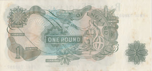 ONE POUND BANKNOTE BANK OF ENGLAND FFORDE £1 - 102 - £1 BANKNOTE - Cambridgeshire Coins