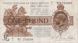 ONE POUND BANKNOTE BANK OF ENGLAND FISHER £1-203 - £1 BANKNOTE - Cambridgeshire Coins