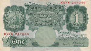 ONE POUND BANKNOTE BANK OF ENGLAND O'BRIEN £1 - 3 - £1 BANKNOTE - Cambridgeshire Coins