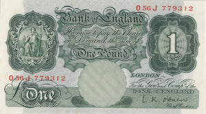 ONE POUND BANKNOTE BANK OF ENGLAND O'BRIEN £1 - 35 - £1 BANKNOTE - Cambridgeshire Coins