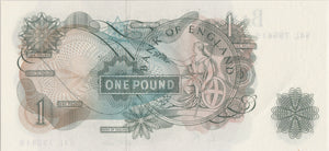 ONE POUND BANKNOTE BANK OF ENGLAND O'BRIEN £1 - 66 - £1 BANKNOTE - Cambridgeshire Coins