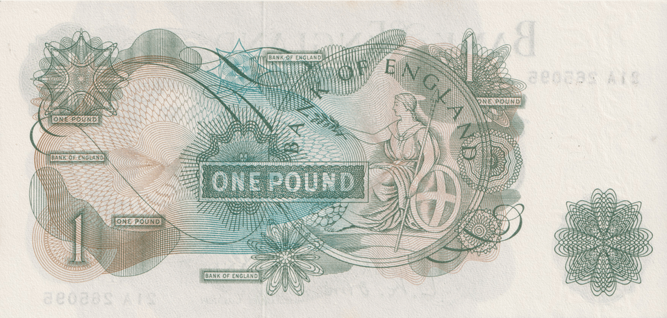 ONE POUND BANKNOTE BANK OF ENGLAND O'BRIEN £1-46 - £1 BANKNOTE - Cambridgeshire Coins