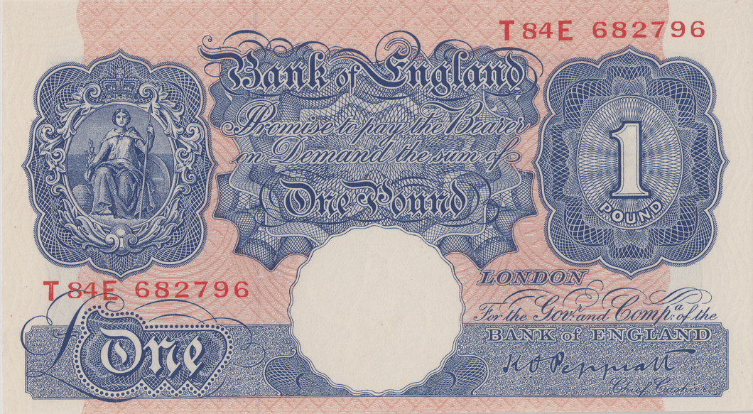 ONE POUND BANKNOTE BANK OF ENGLAND PEPPIATT £1 - 178 - £1 BANKNOTE - Cambridgeshire Coins