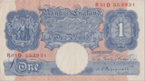 ONE POUND BANKNOTE BANK OF ENGLAND PEPPIATT £1 - 185 - £1 BANKNOTE - Cambridgeshire Coins