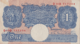 ONE POUND BANKNOTE BANK OF ENGLAND PEPPIATT £1 - 189 - £1 BANKNOTE - Cambridgeshire Coins